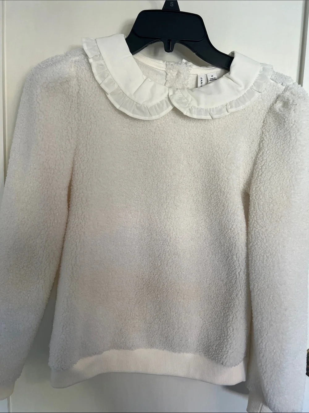 Janie and Jack Cream Sherpa Sweater